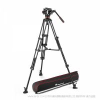 曼富圖 Manfrotto MVK504XTWINMA 504X液壓攝像云臺(tái)和雙管鋁合金攝像三腳架套裝(中置伸展器) 