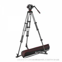 曼富圖 Manfrotto MVK504XTWINGC 504X液壓攝像云臺(tái)和雙管碳纖維攝像三腳架套裝(地置伸展器) 