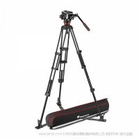 曼富圖 Manfrotto MVK504XTWINGA 504X液壓攝像云臺(tái)和雙管鋁合金攝像三腳架套裝(地置伸展器)