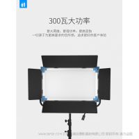利帥 LS RGB300 二代 HUESCAPE系列多彩柔光燈二代RGB300, 燈體主要采用銀色和藍(lán)色搭配，燈光顏色 0-360°色域可調(diào)，2800-10000K色溫