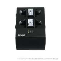 Shure 舒爾 SBC200 雙插座充電站  無論電池在發射機內部還是外部，這款精巧便攜的裝置都可為電池充電。一個電源較多可為串聯的4節SBC200電池充電。