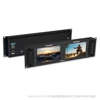 富威德 Feelworld D71 PLUS 3RU 7英寸雙聯(lián)機(jī)柜式監(jiān)視器 4K HDMI SDI 全高清1920x1200IPS屏